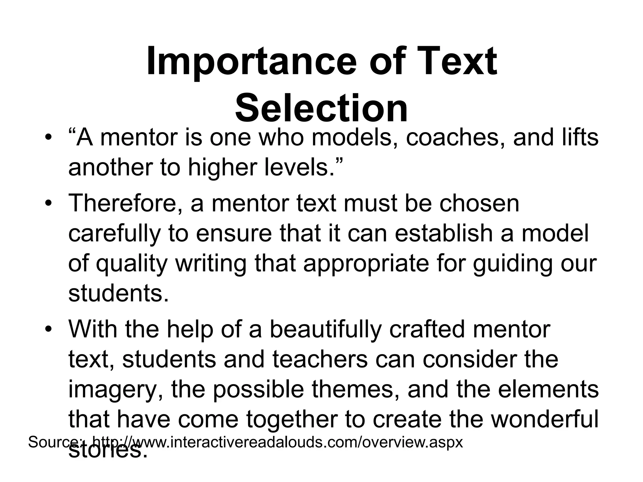 Traditional Literacy Practices:  WeslandiaMentor textsReader’s notebooksBibliotherapy