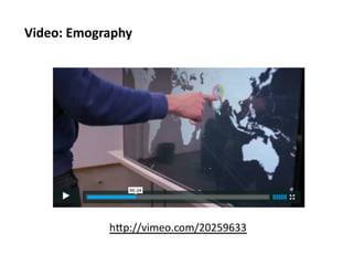 Video:	
  Emography	
  




                 hNp://vimeo.com/20259633	
  
 