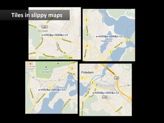 Tiles	
  in	
  slippy	
  maps	
  
 