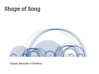 Shape of Song

Chopin,	
  Mazurka	
  in	
  F#	
  Minor	
  

 