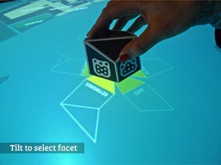 Tilt to select facet

 