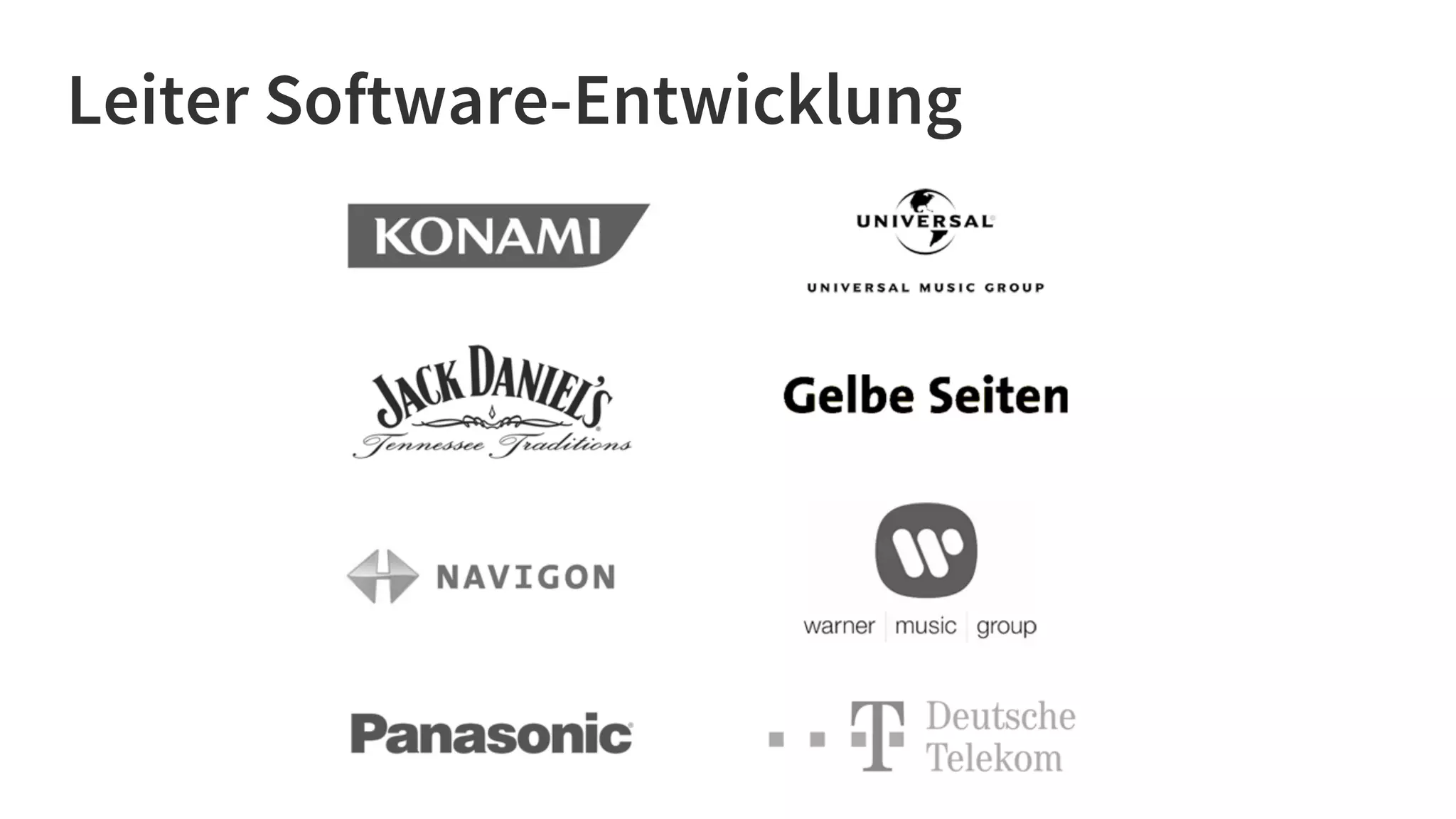 Leiter Software-Entwicklung
 