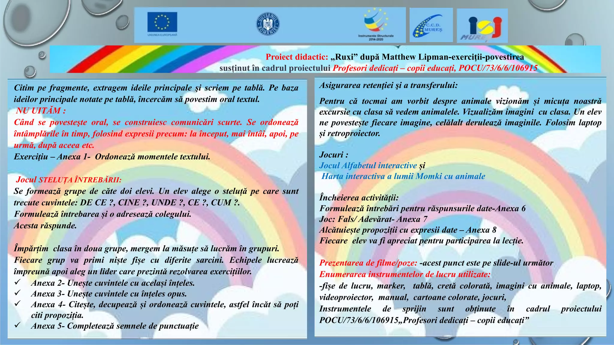 POCU/73/6/6/106915 -Profesori dedicați – copii educați | PDF