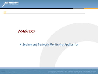 NAGIOS A System and Network Monitoring Application 