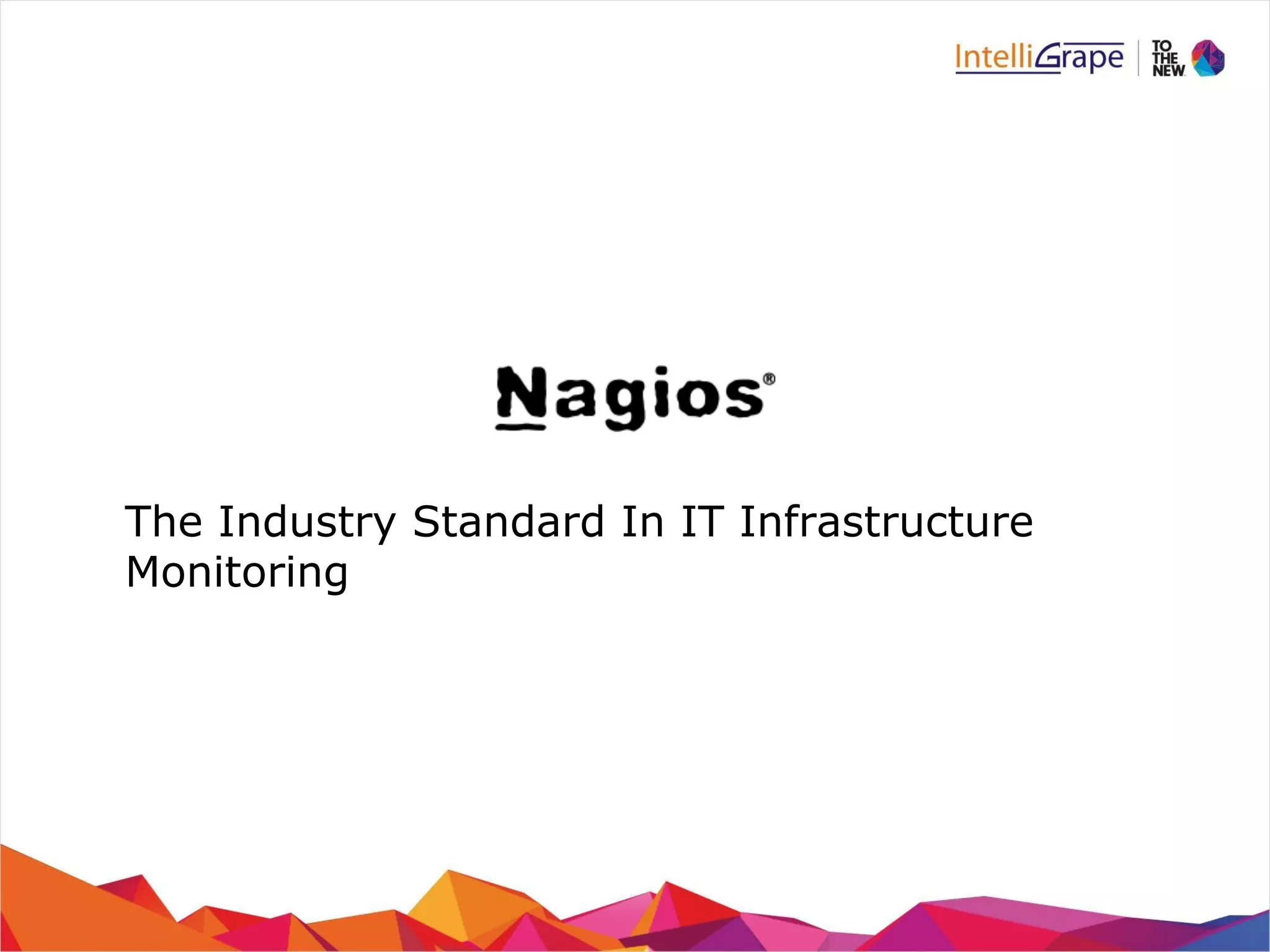 The Industry Standard In IT Infrastructure 
Monitoring 
 