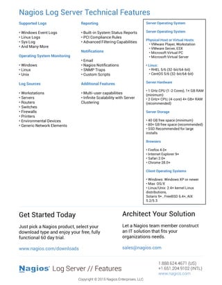 Nagios Log Server - Features