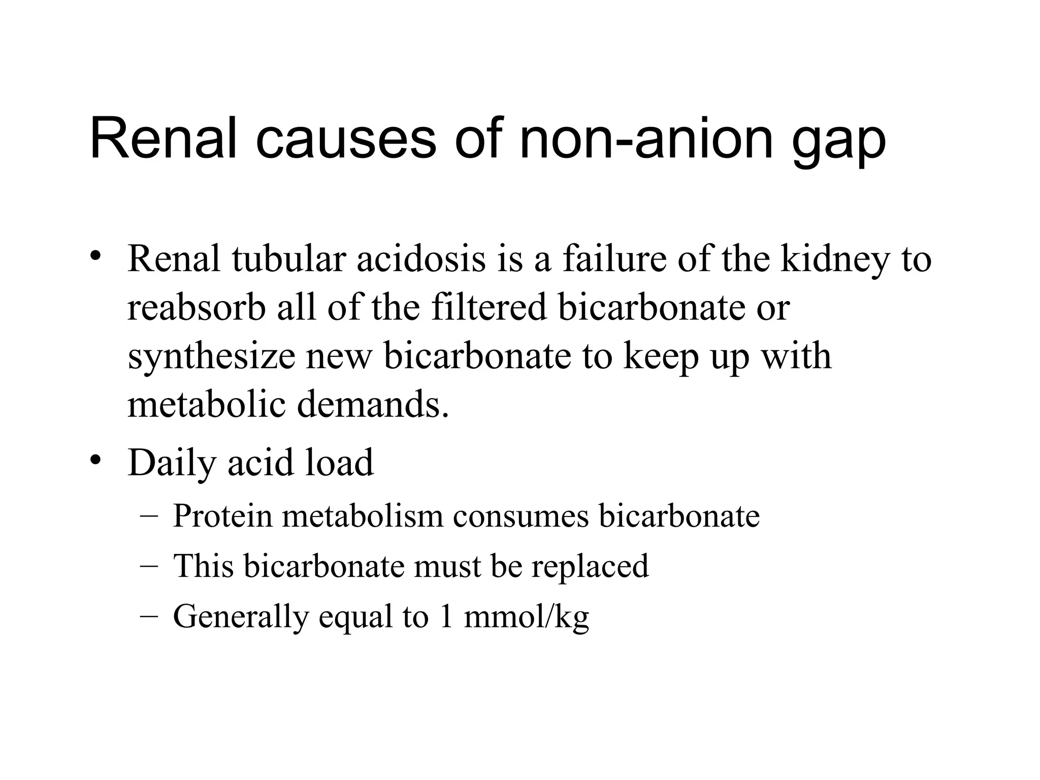 Nagma Algorithm Non-anion gap Metabolic Acidosis (NAGMA) | PPT