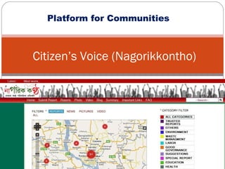 Citizen’s Voice (Nagorikkontho) Platform for Communities 