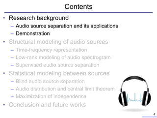 Audio Source Separation Based on Low-Rank Structure and Statistical ...