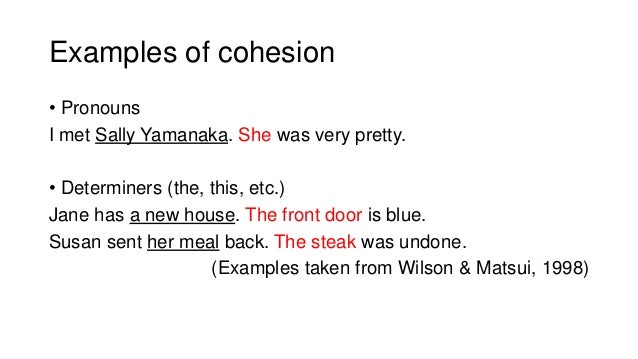 cohesion and coherence examples spoken discourse cohesion and coherence examples spoken discourse