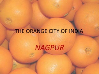 THE ORANGE CITY OF INDIA	 NAGPUR 