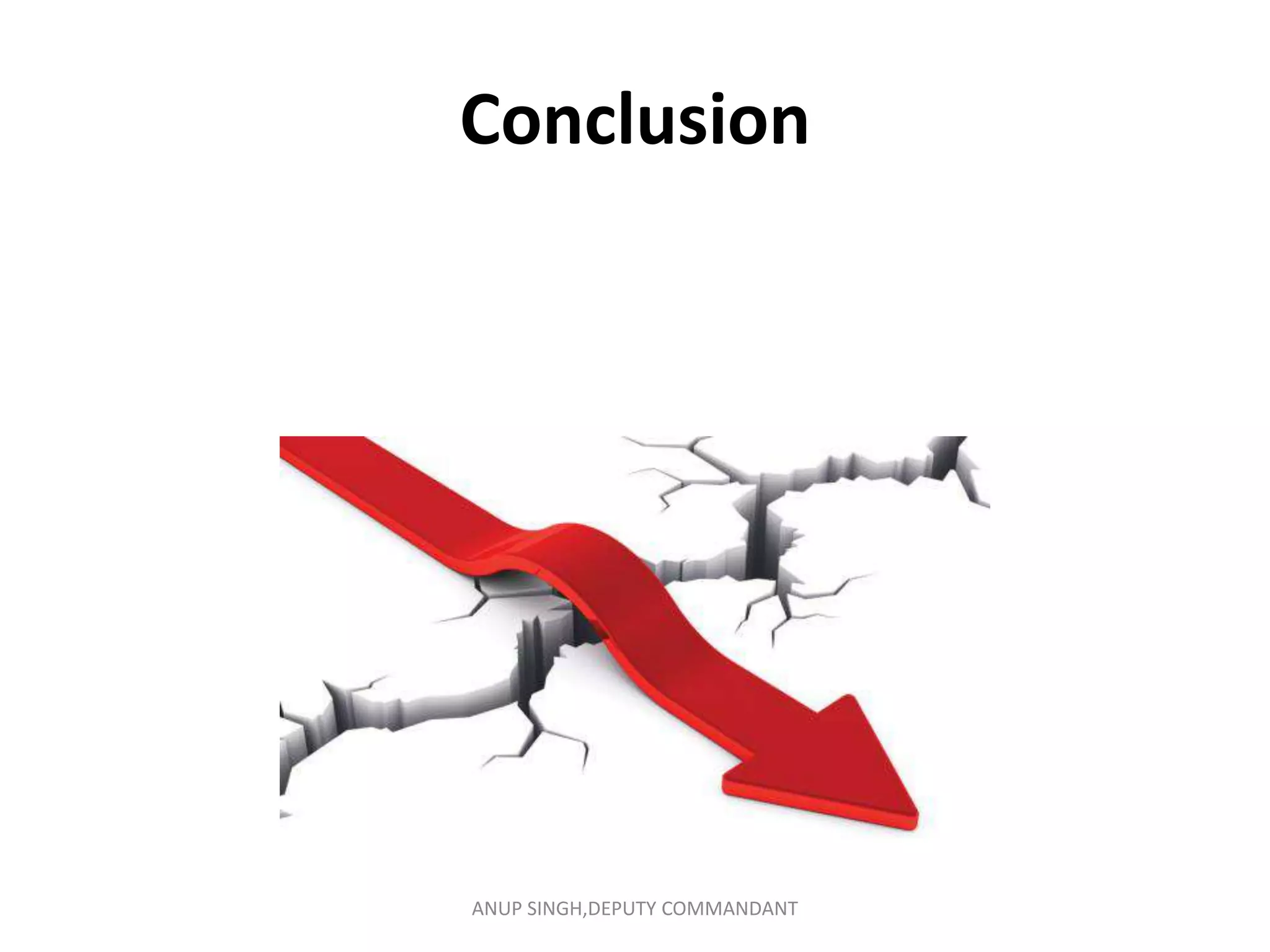 Conclusion
ANUP SINGH,DEPUTY COMMANDANT
 
