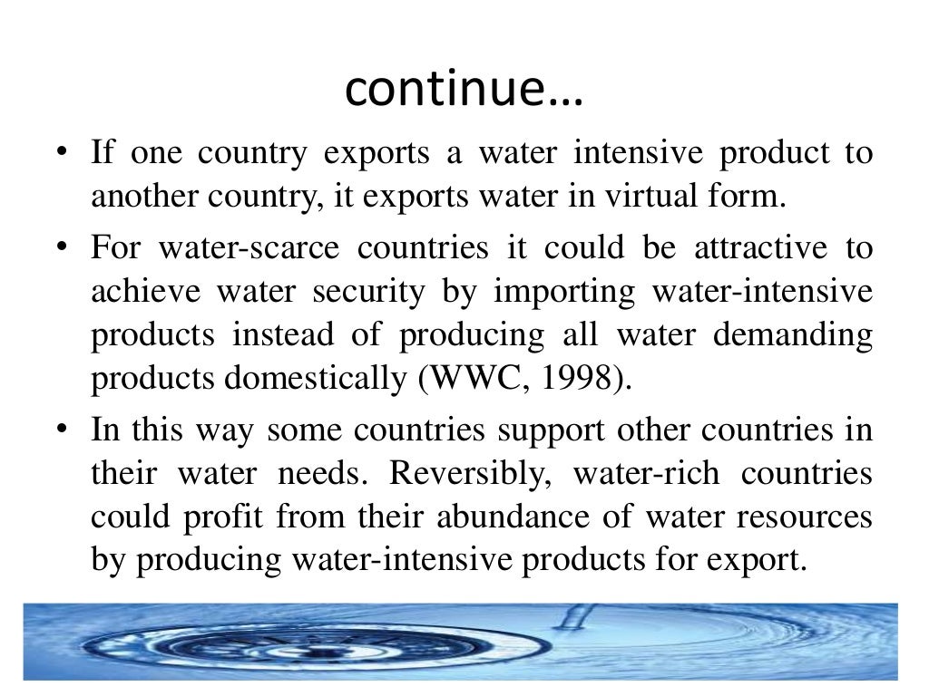 virtual water trade