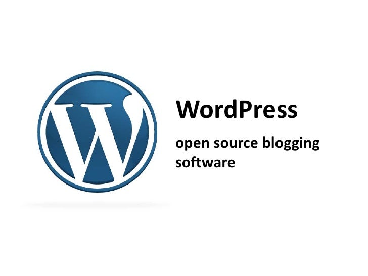 WordPress open source blogging software