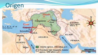 Origen
                    Alkush



     Elcesi
     Capernahúm


         Elcesei,
 