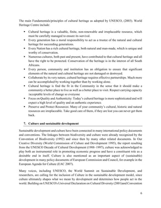 CULTURE AND SUSTAINABLE DEVELOPMENT | PDF