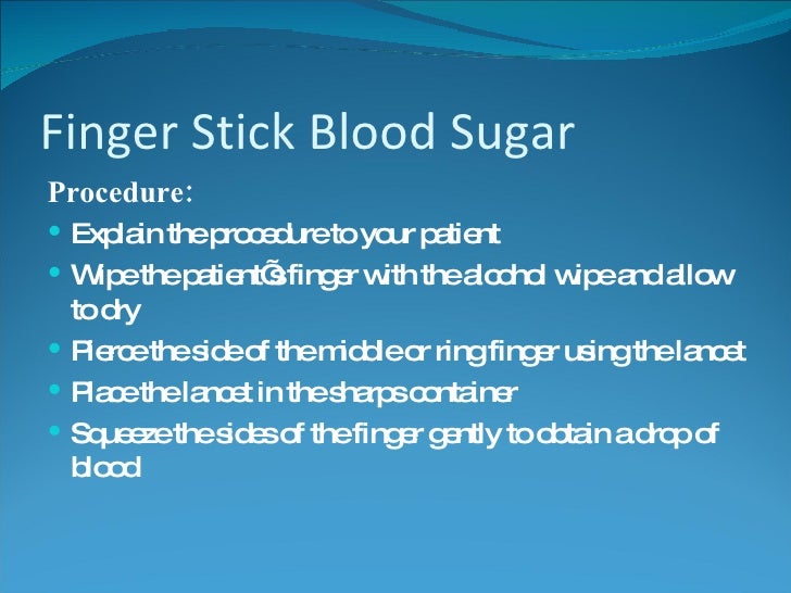 Na Ii Ppt Finger Stick Blood Sugar Copy