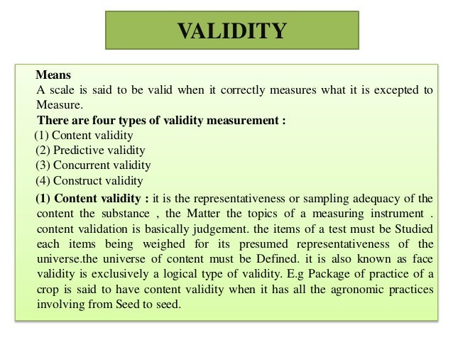 validity in research example