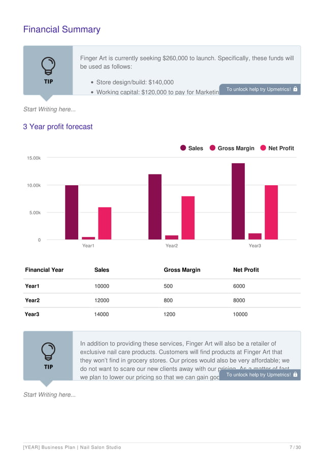 Nail salon business plan example PDF