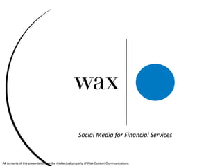 Social Media for Financial Services 