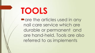 Tve Tools NAIL CARE TOOLS TVE EXPLORATORY DISCUSSION | PPTX
