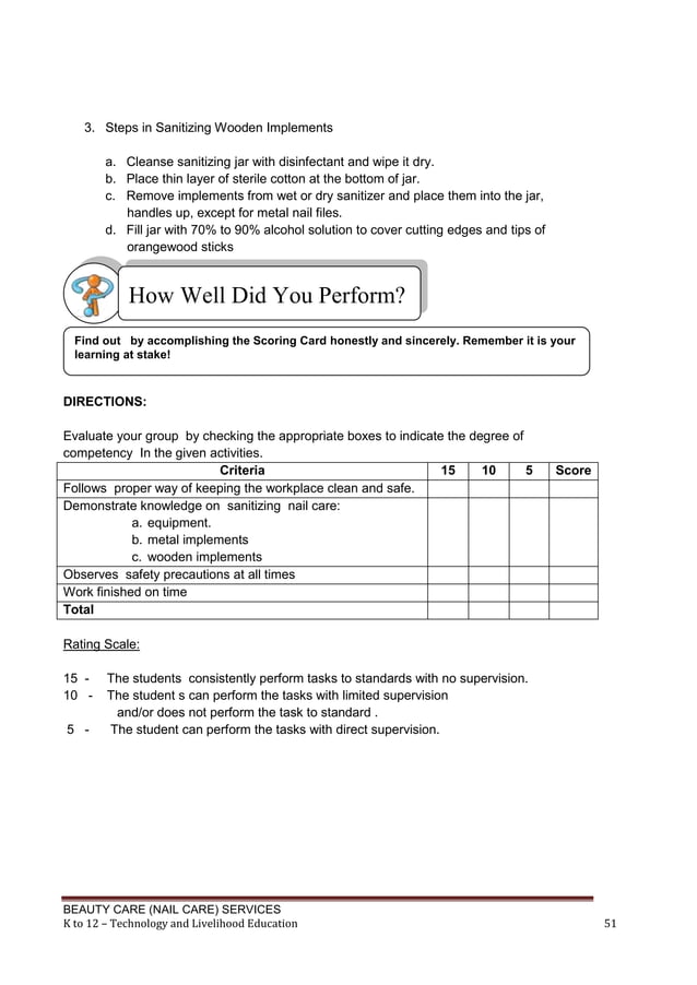 Nail Care Learning Module K-12