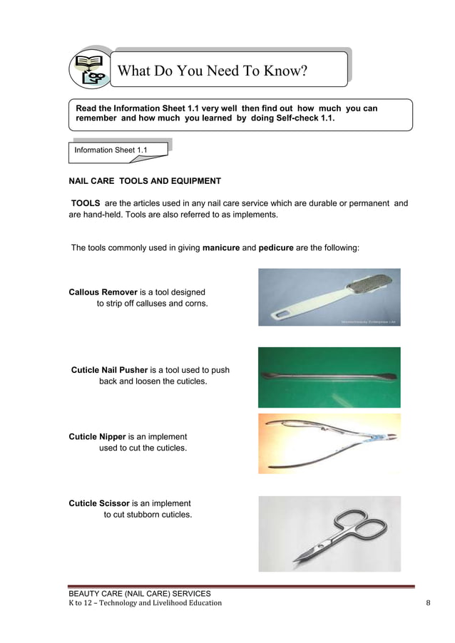 Nail Care Learning Module K-12