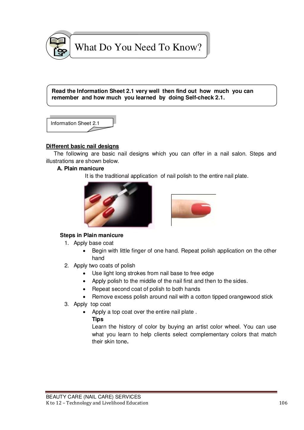 Nail Care Learning Module K-12