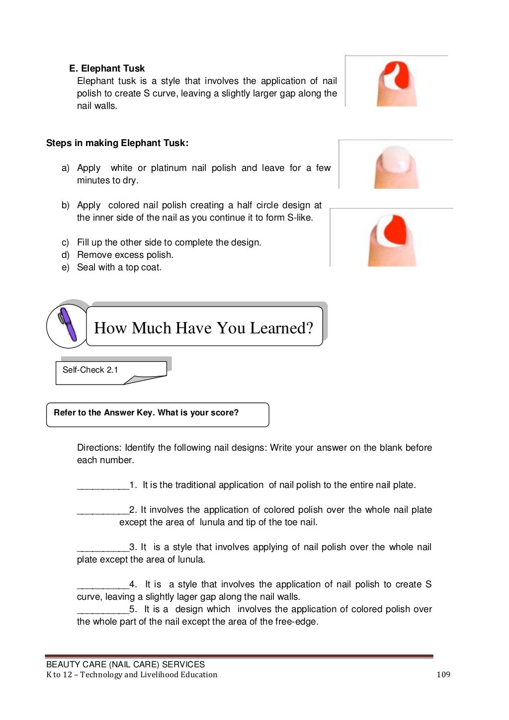 Nail Care Learning Module K12