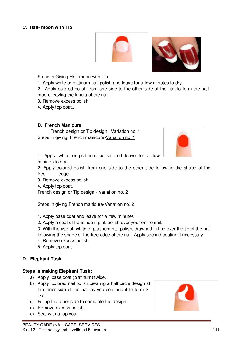 Nail Care Learning Module K12