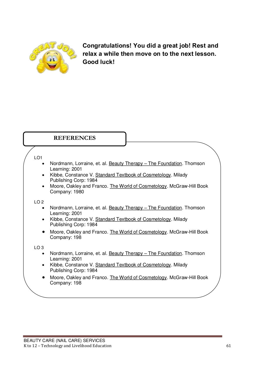 Nail Care Learning Module K12
