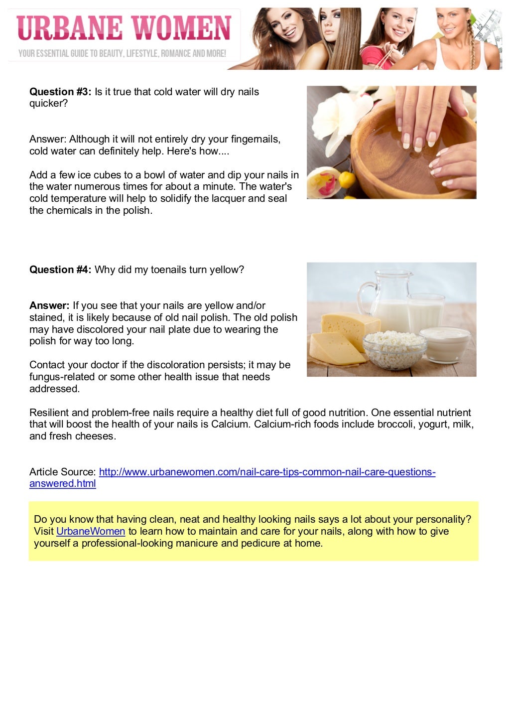 Nail Care Tips Common Nail Care Questions Answered