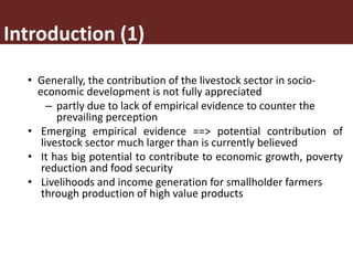 Assessing the inclusion of livestock Sector in NAIPs: Preliminary case study of Uganda, Mozambique, Kenya, Rwanda and Nigeria