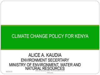 Climate Change Policy for Kenya | PPT