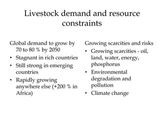 Global environmental challenges [and livestock]