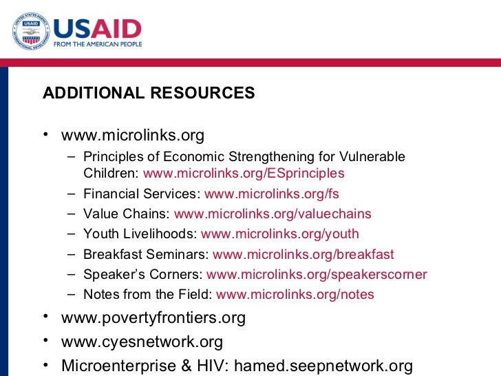 Household Economic Strengthening Concepts & Principles