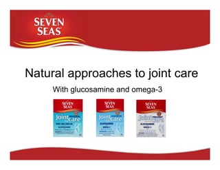 Natural approaches to joint care
With glucosamine and omega-3
 
