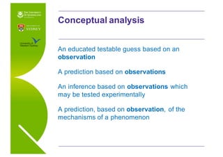 Student understanding of the critical features of a hypothesis ...