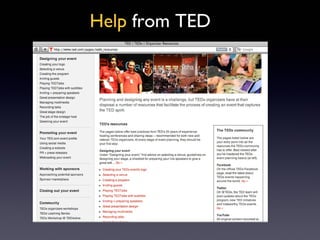 Help from TED
 