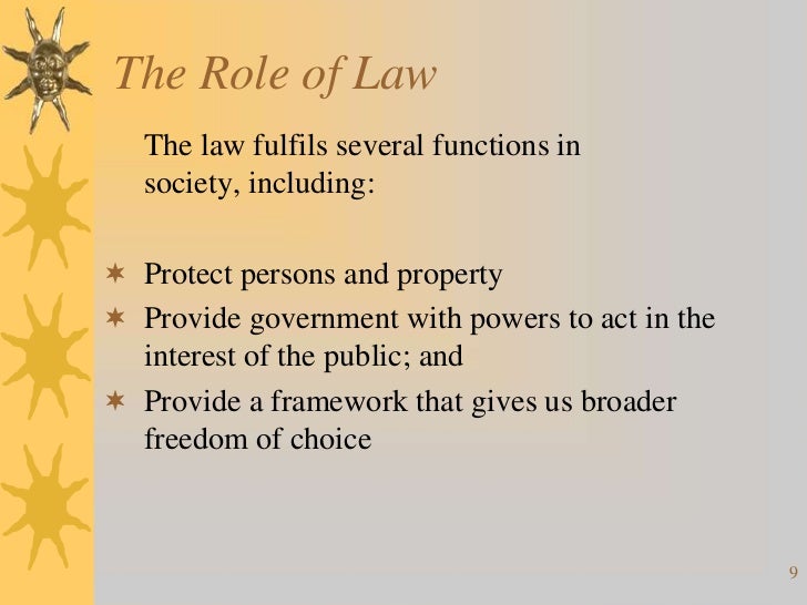 The Role of Law