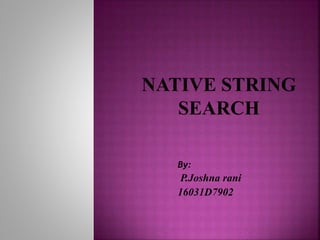 Naive string search | PPT