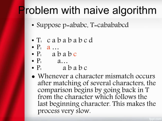 Naive string matching | PPT