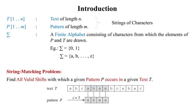 Naive string matching algorithm