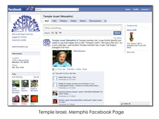 Temple Israel, Memphis Facebook Page
 