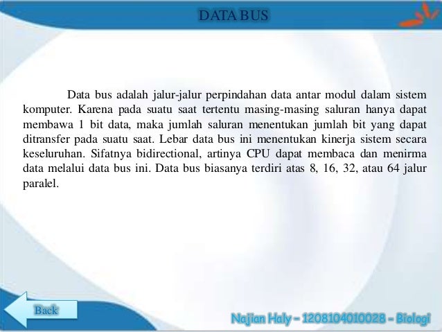 Jalur Jalur Perpindahan Data Antar Modul Dalam Sistem
