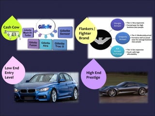 Flankers /
Fighter
Brand
Low End
Entry
Level
High End
Prestige
Cash Cow
 