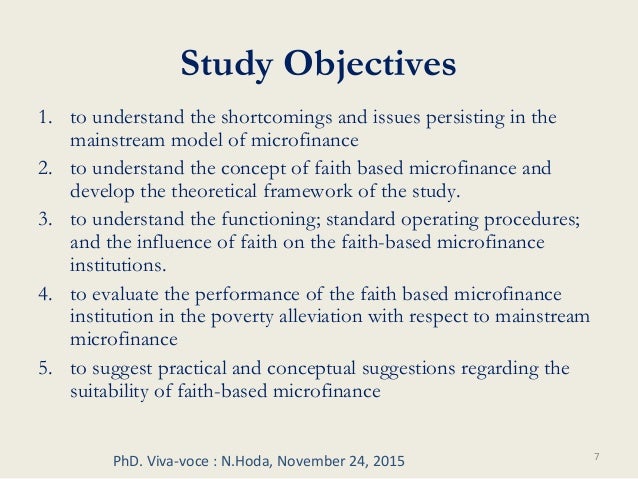 Phd thesis objectives