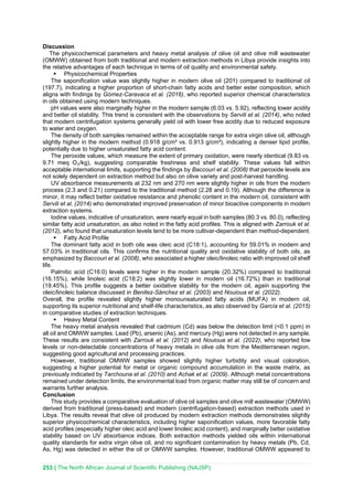 Comparative Analysis of Traditional and Modern Olive Oil Extraction in ...