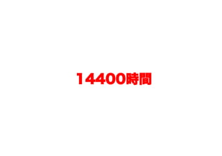 14400時間
 