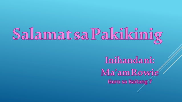 Nakalbo ang datu | PPTX